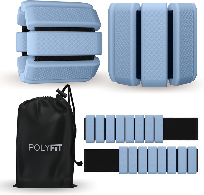 Polyfit أوزان المعصم والكاحل - زوج واحد - أوزان كاحل قابلة للارتداء للنساء والرجال - سوار قابل للارتداء للتمارين، اليوغا، المشي، الجري، الرقص، البار، البيلاتس، الكارديو، الأيروبكس - Image 1
